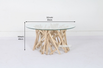 Picture of WILDBRANCH Solid Teak Wood D31.5" Round Coffee Table