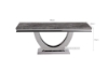 Picture of NUCCIO 71" Marble Top Stainless Steel Dining Table (Dark Gray)