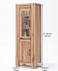 Picture of CARDIFF Tall & Narrow Display Cabinet *Solid European Oak & Made in Europe