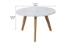 Picture of COPENHAGEN Solid Oak D50 Round Marble Coffee Table 