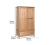 Picture of NEWLAND Solid OAK Double Wardrobe on Drawer