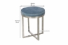 Picture of ROBIN Silver Frame Stool (Blue)