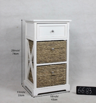 Picture of 6683  Wooden Cabinet With 3 Drawers