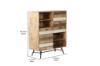 Picture of LEAMAN 2-Door 2-Drawer Acacia Wood Display Cabinet