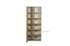 Picture of MORENA 1-Door Bookcase with 12 Shelves (Cement and Natural Oak Color)