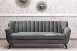 Picture of EVA 3+2+1 Velvet Sofa Range (Gray) - 3 Seaters (Sofa)