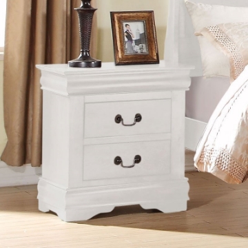 Picture of LOUIS PHILIPPE 2-Drawer Nightstand (White)