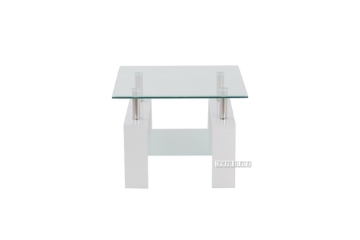 Picture of HORIZON Glass Side Table (White)