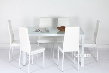 Picture of CANNES 7 PC Dining Set  (White)