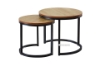 Picture of HENMAN Round Nesting Table (Oak & Black)