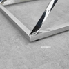 Picture of PYRAMID CLEAR GLASS TOP CONSOLE TABLE *SILVER