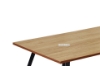 Picture of HENMAN 110 Rectangle Top and Flared leg Coffee Table (Oak & Black)