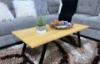 Picture of HENMAN 110 Rectangle Top and Flared leg Coffee Table (Oak & Black)