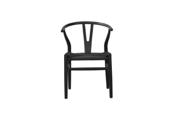 Picture of WISHBONE Solid Beech Y Replica Chair (Black) - 23"×21.5"×29"