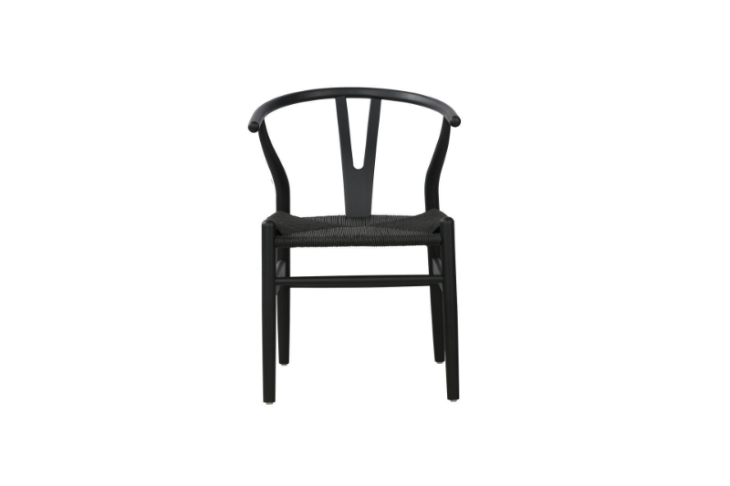 Picture of WISHBONE Solid Beech Y Replica Chair (Black) - 23"×21.5"×29"