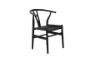 Picture of WISHBONE Solid Beech Y Replica Chair (Black Frame-Black Seat) - 23"×21.5"×29"