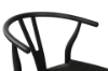 Picture of WISHBONE Solid Beech Y Replica Chair (Black Frame-Black Seat) - 23"×21.5"×29"