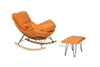 Picture of LOBSTER FABRIC ROCKING CHAIR WITH FOOTSTOOL *ORANGE