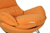 Picture of LOBSTER FABRIC ROCKING CHAIR WITH FOOTSTOOL *ORANGE
