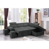 Picture of LUNA Sleeper/Sofa Bed Sectional Sofa with Storage Ottoman and 2 Stools (Dark Gray)