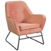 Picture of EUGEN Sleigh Velvet Armchair (Pink)