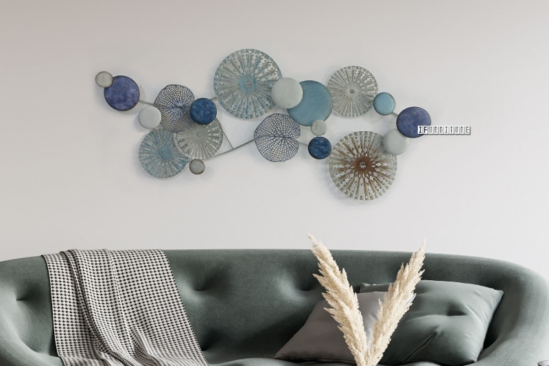 Picture of CIRCLES French Style Metal Wall Art (55"x25.5")