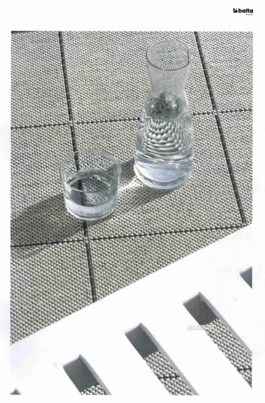 Picture of DECORA Indoor/Outdoor Rug-Made in Belgium (Squares Grey) - Size 31.5"x59.1"