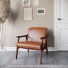 Picture of DAVID Mid-Century Armchair (Brown PU)