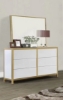 Picture of SKYVIEW 6-Drawer Dresser With Mirror (Gold)