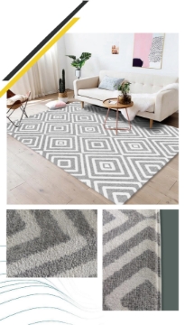 Picture of Area rug Rhombus Loop 90" x 63 "