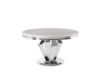 Picture of NUCCIO 59" Marble Top Stainless Round Dining Table in 2 Colors