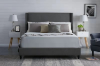Picture of POOLE Upholstered Bed Frame in Double/Queen/King Size (Dark Grey)