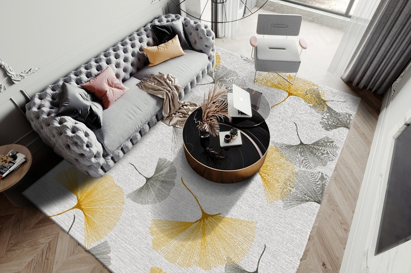 Picture of Area rug Gingko Leaf 90" x 63 "