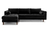 Picture of FAVERSHAM Velvet Sectional Sofa (Black)