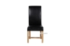 Picture of NEWLAND Solid Oak Wood Upholstery Dining Chair - Black