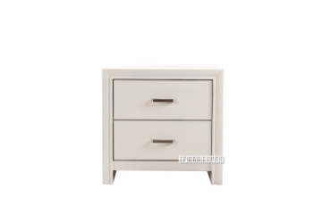 Picture of (FINAL SALE) MEGAN SOLID WOOD 2D NIGHTSTAND *WHITE/BLACK