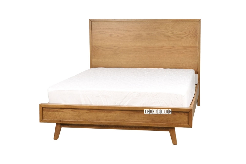 Picture of RETRO Oak Bed Frame in Queen/King Size (Maple Color)