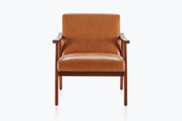Picture of DAVID Mid-Century Armchair (Brown PU)