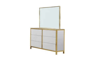 Picture of SKYVIEW 6-Drawer Dresser with Mirror (Gold)