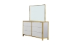 Picture of SKYVIEW 6-Drawer Steel Frame Dresser with Mirror (Gold)