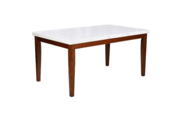 Picture of SOMMERFORD 163 MARBLE TOP DINING TABLE *WHITE