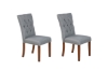 Picture of SOMMERFORD Tufted Fabric Upholstered Dining Chair (Dark Grey)