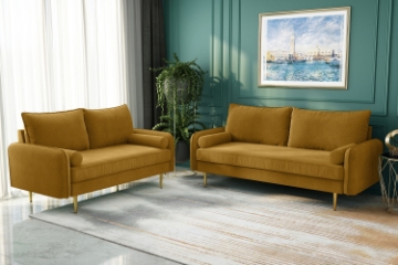 Picture of MARYJANET 3+2 Velvet Sofa Range (Ginger)