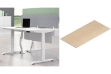 Picture of UP1 STRAIGHT 59"/63"/71" Long Desktop (White/Oak)