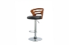 Picture of SANDY Bentwood Adjustable Gas Lift Bar Stool (Black)