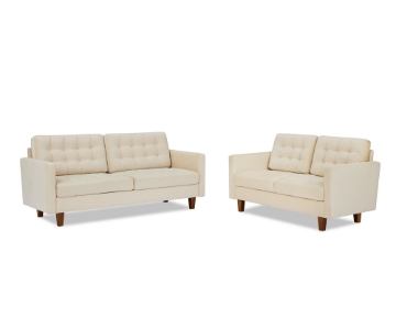 Picture of MILIOU Sofa Range (Beige) - Loveseat + Sofa Set