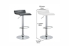 Picture of COSMO Adjustable Swivel Gas Lift Bar Stool - White