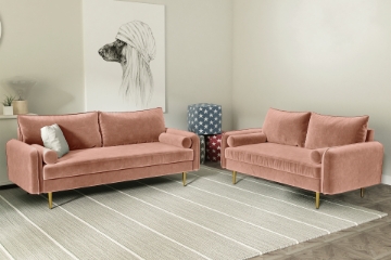 Picture of MARYJANET Velvet Sofa Range (Rose)