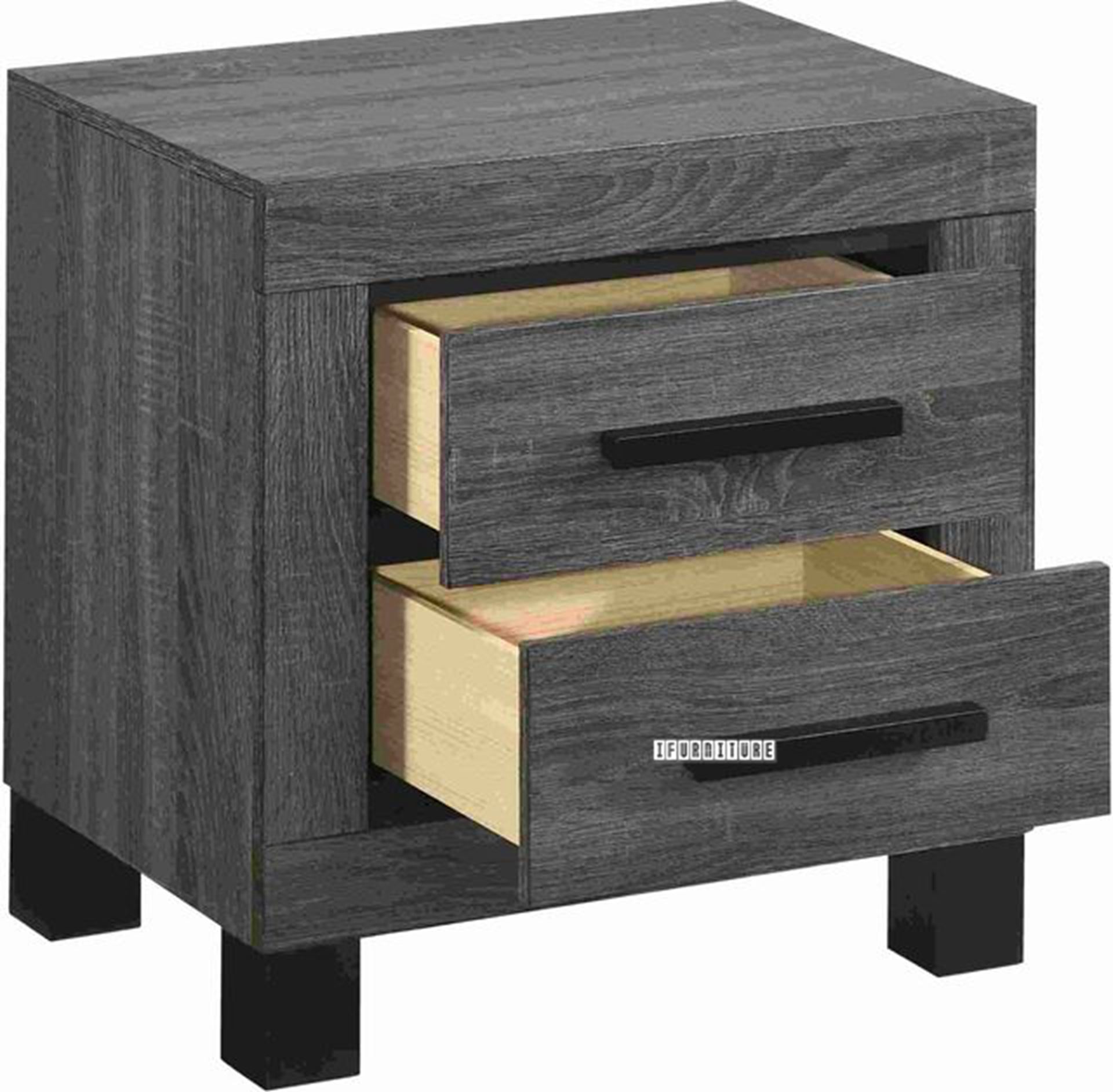 GLYNDON 2Drawer Bedside Table (Grey)iFurnitureThe largest furniture