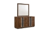 Picture of SANDRA 6-Drawer Dresser With Mirror (Walnut Color)